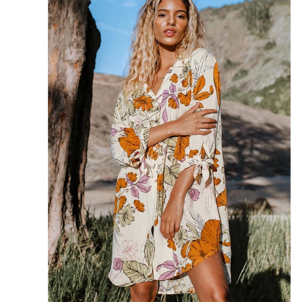 Beach coverup/dress floral